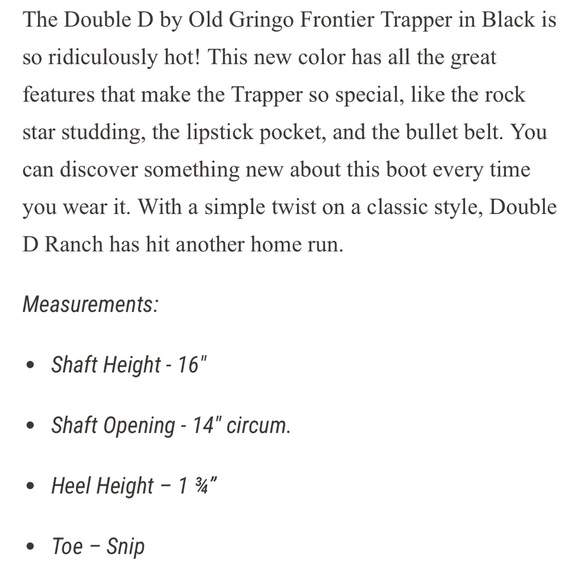 Double D by Old Gringo Frontier Trapper size 9 - Picture 12 of 12